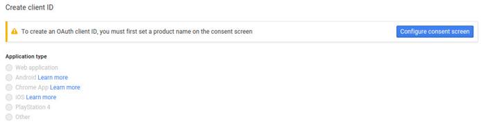 Creating a client ID. Creating a client ID.