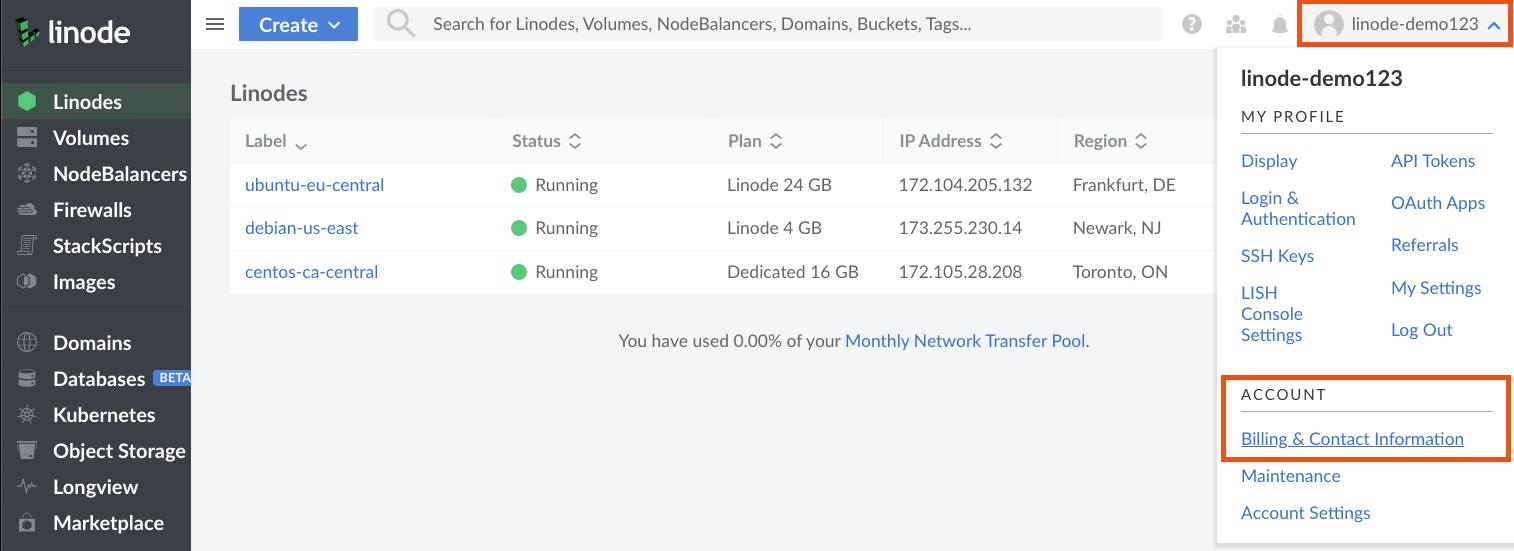Click My Profile from Username Drop Down Menu