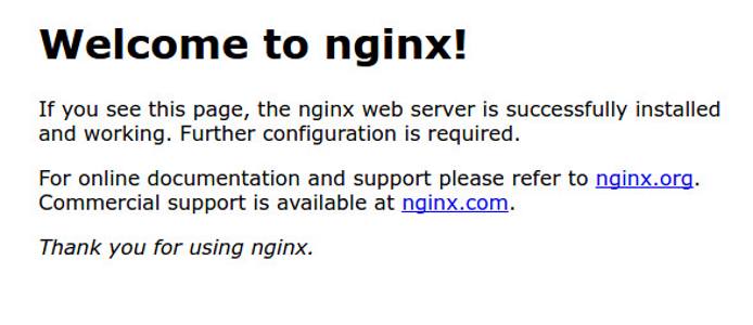 Welcome to nginx. Welcome to nginx