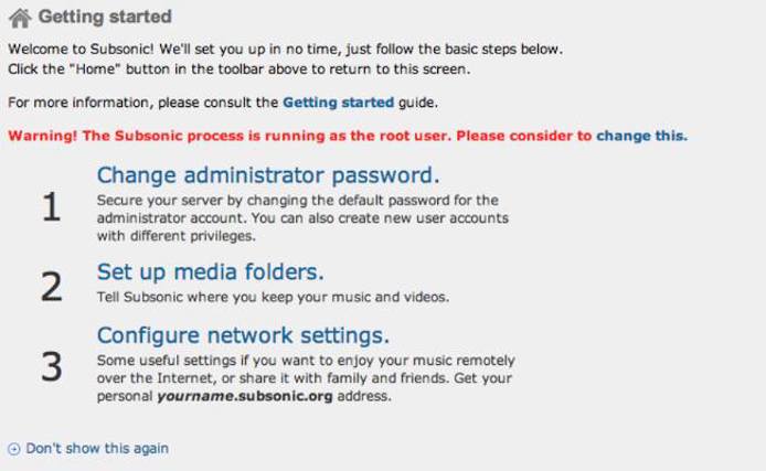 First time Subsonic access First time Subsonic access