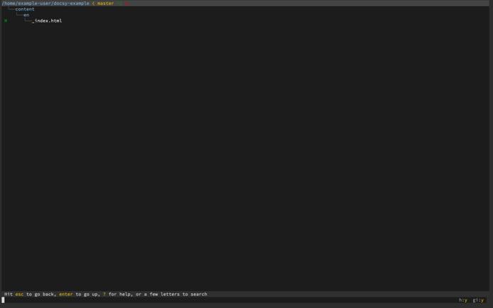 A broot directory tree isolating modified files in a Git repository A broot directory tree isolating modified files in a Git repository